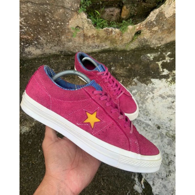 Converse One Star Ox Suede Rose Maroon Second Original