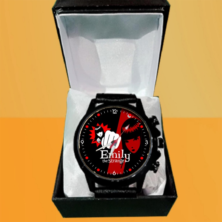 Jam Tangan EMILY THE STRANGE Custom Kulit Keren Terbaru
