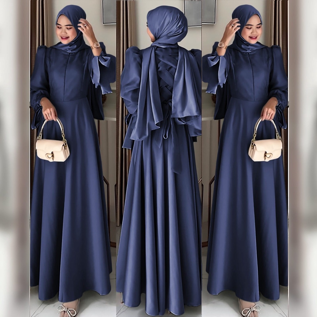 DRESS TATIANA FASHION PAKAIAN WANITA GAMIS MAXY MAXI BUSUI BAHAN VELVET KR