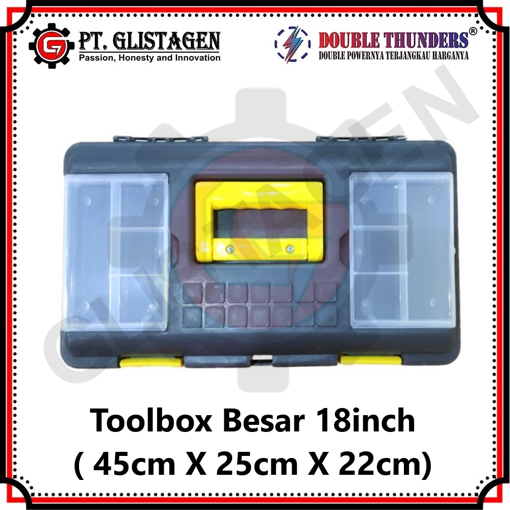 Toolbox Besar 18&quot; inch Tool Box Kit Tempat Kunci Perkakas HIGH QUALITY