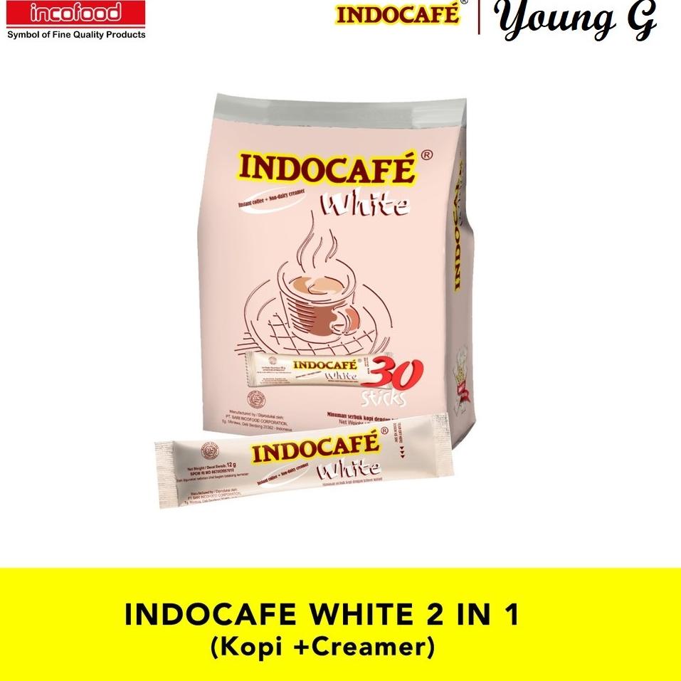 

➹ Indocafe White Coffee 30 Sticks No Sugar / Kopi Putih Bebas Gula ●