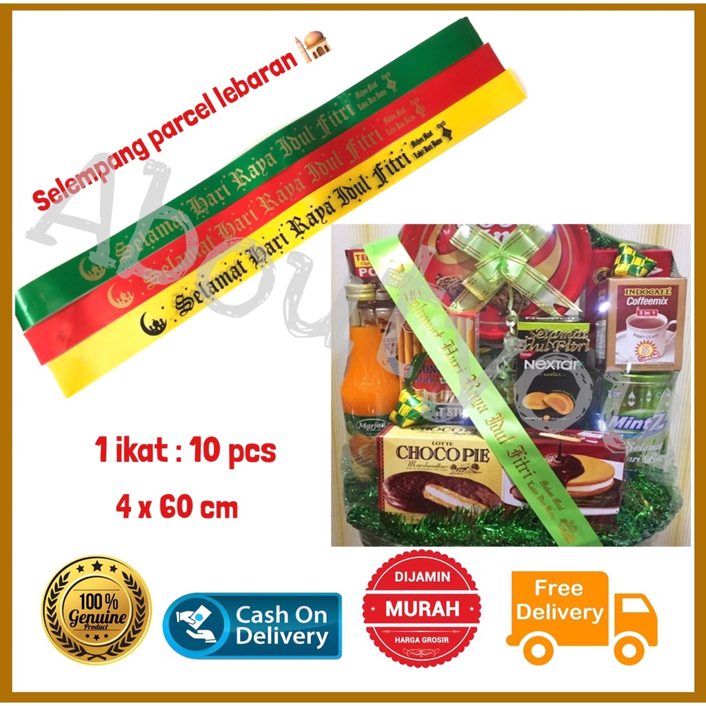 

1 PITA Parcel Lebaran Besar Plastik SELEMPANG Parcel Lebaran Pita Kado Idul Fitri