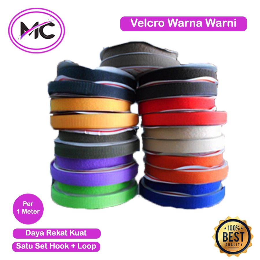 Velcro Perekat Serbaguna Velcro Tape Hook Dan Loop Prepet Velkro Kretekan 1 Set Kasar Dan Halus Magic Tape Velcro