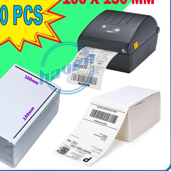 ➽ Kertas Thermal Label Thermal 100 x PCS / Label Thermal A6 Label Sticker Barcode ●