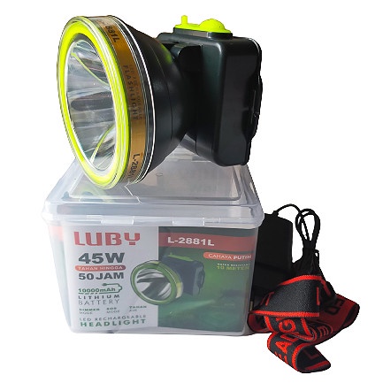 Senter Kepala LED Luby 45W L-2881L Cahaya Putih Headlamp Waterproof original