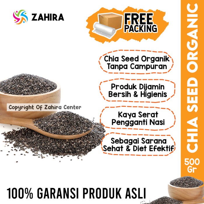 

Organic Black Chia Seed 500Gr Premium Bersih Diet Keto Ketogenic