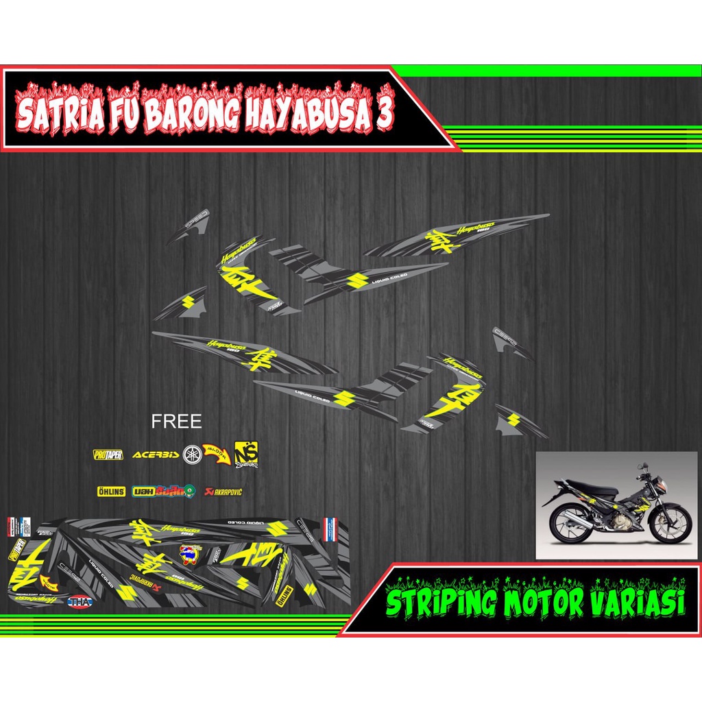 striping stiker decal satria fu barong hayabusa