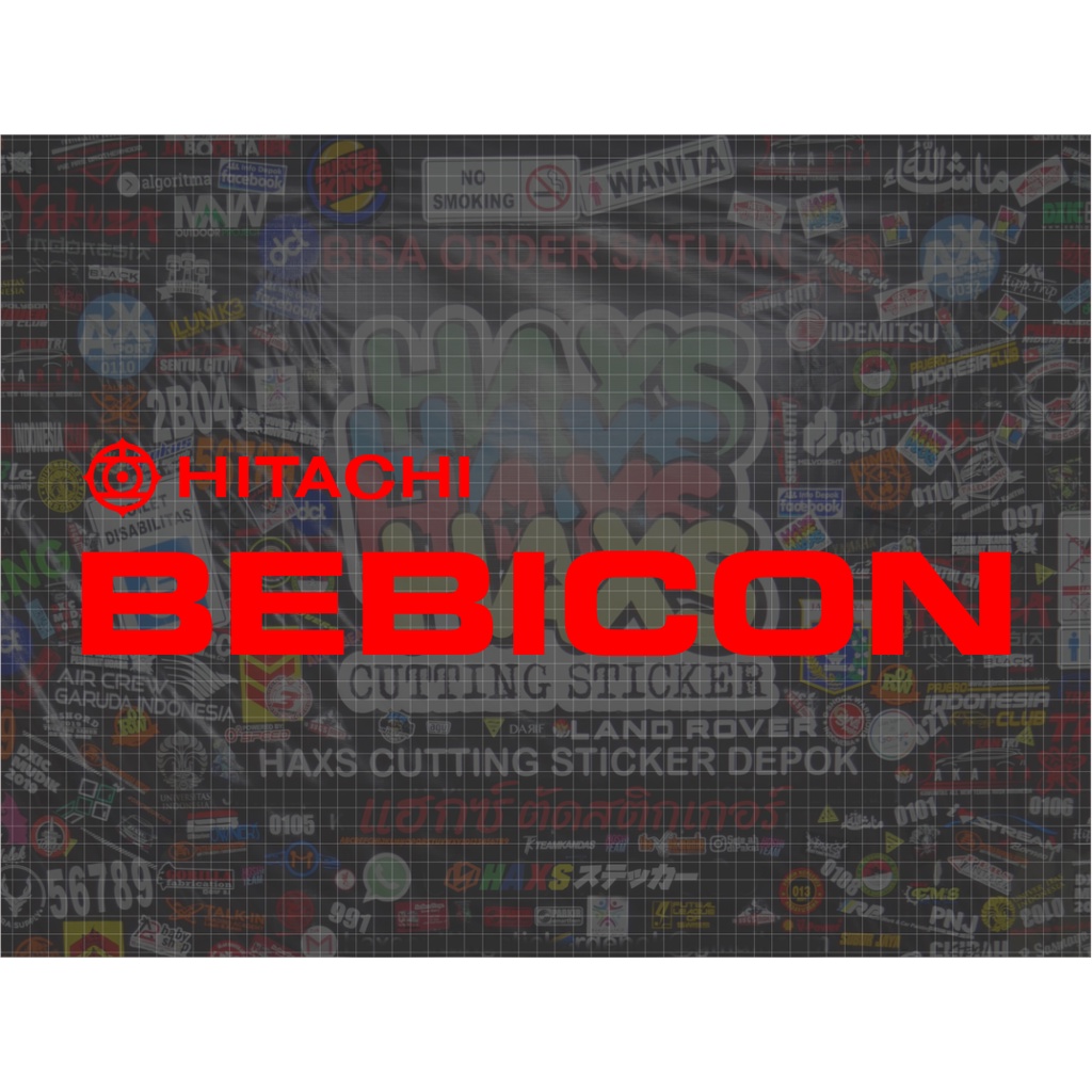 Cutting Sticker Hitachi Bebicon Ukuran 51 Cm Untuk Kompresor