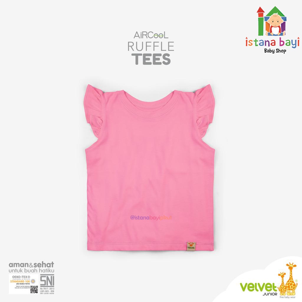 Velvet Junior Kaos Anak Perempuan - Ruffle Tees / Velvet baju anak Ruffle TSHIRT