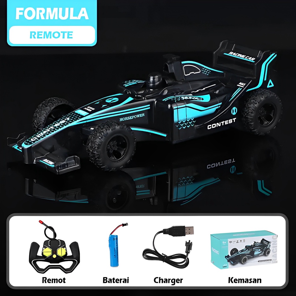 RC Equation Formula Car F1 | Mainan Mobil Balap Remote Control Anak Laki Laki 3-4-5-6-7-8 Tahun