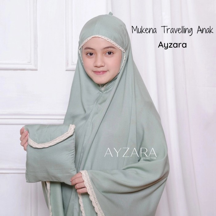 Mukena Anak Traveling Ayzara Rayon Renda Adem Dan Lembut