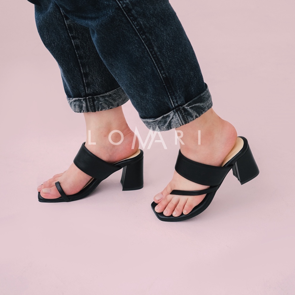 VALERI SERIES LOMARI 7 CM - Sandal Heels Wanita