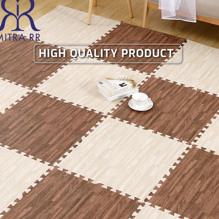 Arizona Puzzle Mat Printing Wood Alas Lantai EVA foam Motif Kayu Bambu 30 x 30cm / 60 x 60cm Dekoras