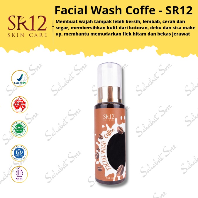 FACIAL WASH COFFEE SR12 TERBAIK.!! FRESH &amp; TIDAK KERING / SABUN KOPI PENCERAH WAJAH BERSTANDART BPOM