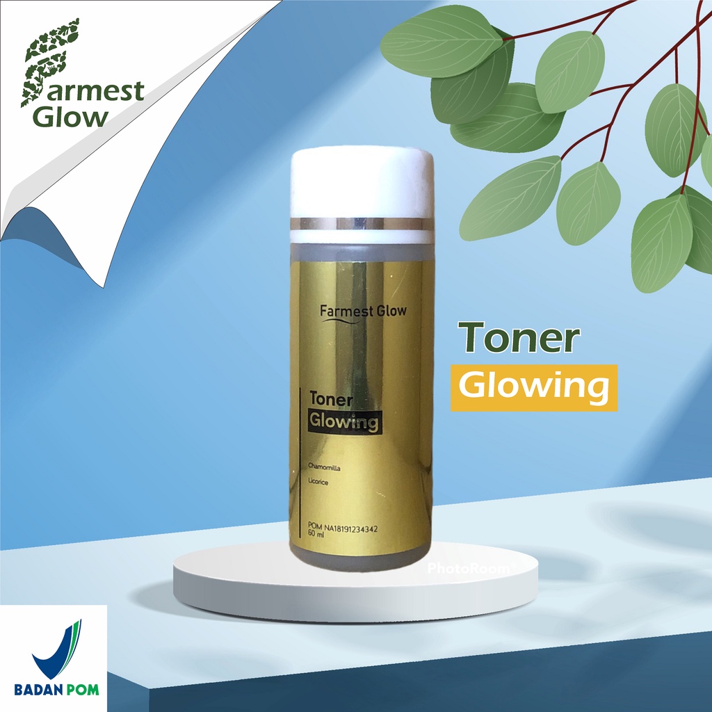 Toner Glowing Farmest Glow All Type Skin Menyegarkan Wajah Pembersih Muka Pencerah Kulit Wajah Origi