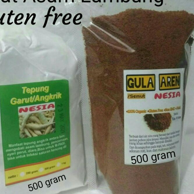 

☟ Tepung Garut + Gula Aren - 500gram + 500gram ➧
