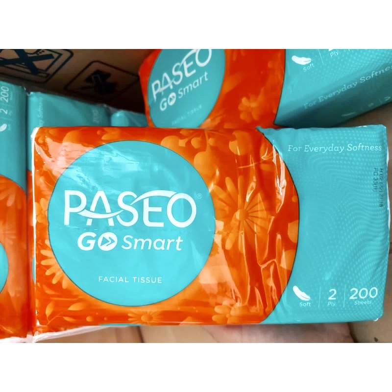 Tissue Paseo Smart Facial Tissu - 200 Sheet / Pack (1 KG MUAT 4 PACK) / Tisu Paseo Wajah Isi 250 Sheet