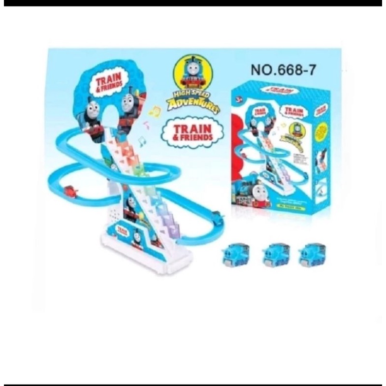 MAINAN ANAK THOMAS TRACK TANGGA LIGHT & SOUND - MAINAN KERETA API THOMAS MELUNCUR