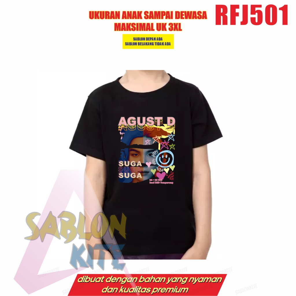 Gratis Fotocard Kaos Suga Yoongi Agust D RFJ501