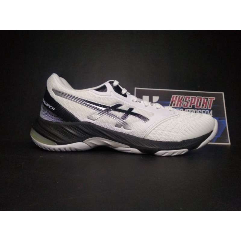 Sepatu Voli Asics Netburner FF 3 Low Putih / Hitam Original