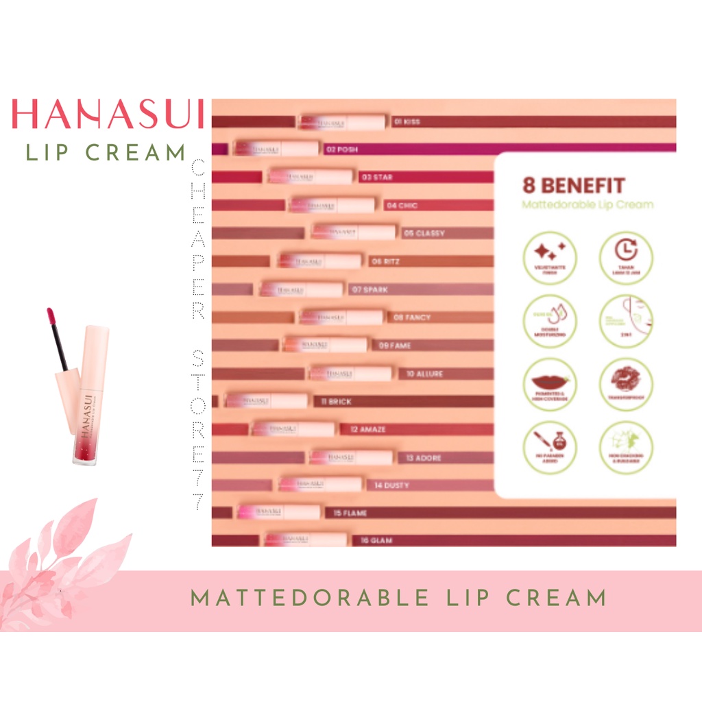 HANASUI - MATTEDORABLE LIP CREAM  4gr