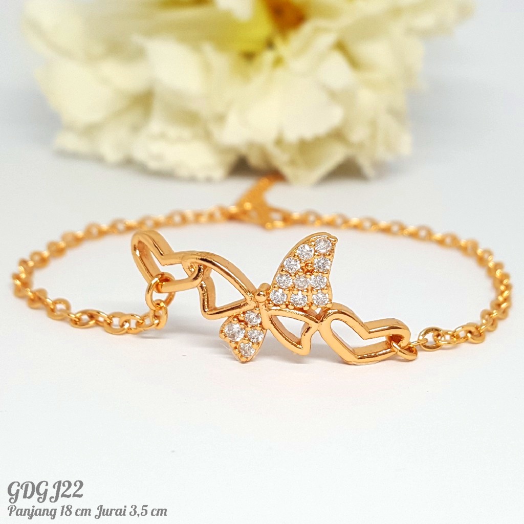 PGX Gelang Tangan Xuping Wanita Perhiasan Lapis Emas Aksesoris Fashion Premium - R084