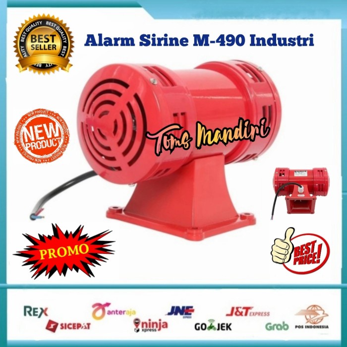 Alarm Motor Horn Siren Buzzer Ms - 490 Ac 220 V/Sirene Alarm Motor Ms 490