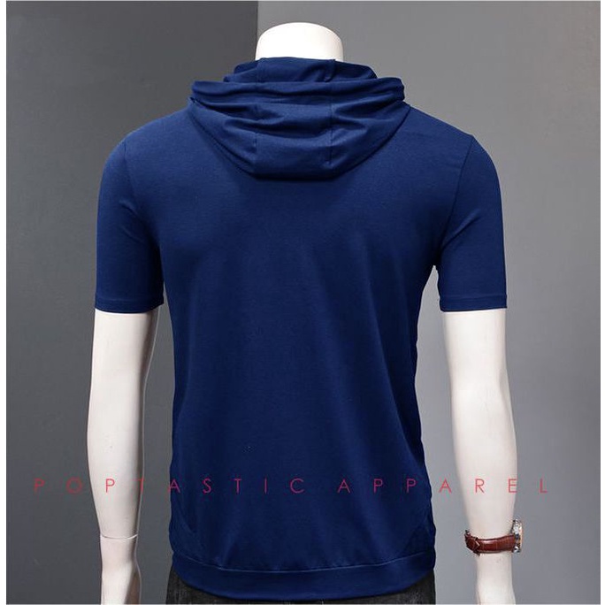 Rompi Hoodie Pria Kaos Distro Manset Olahraga Running Stretch SLIM FIT