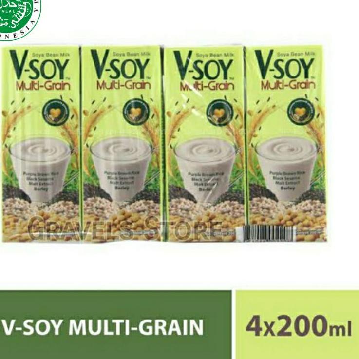 

Langsung Checkoutj8J3v [Bundling 4 Pcs] V-SOY Multigrain @200ml / VSOY Multi Grain - Soy Milk