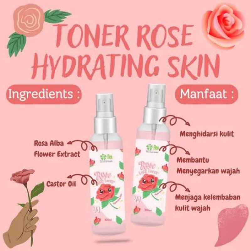 Fleo Face Toner 4in1 100ml Water Spray Face Mist BPOM