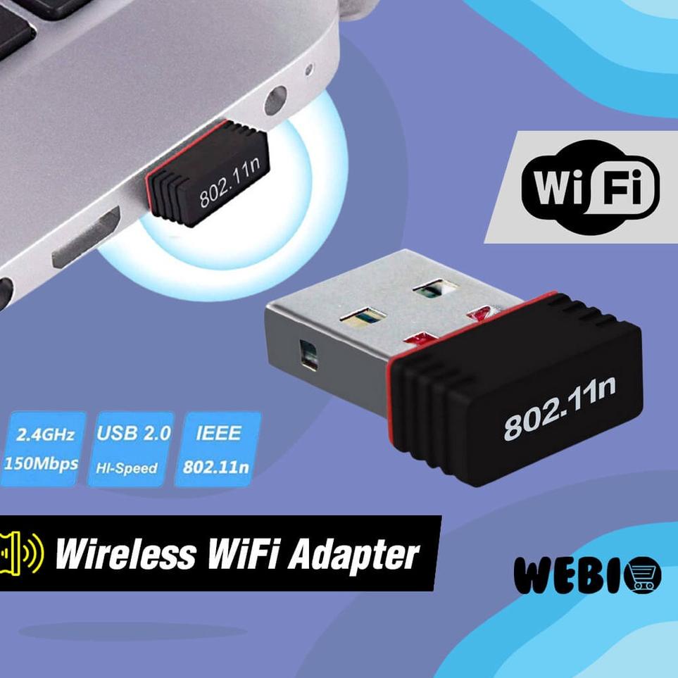 ➻ USB WiFi Adapter Dongle Wireless Mini Receiver PC Laptop Komputer Donggle WiFi Eksternal 802.11n 1