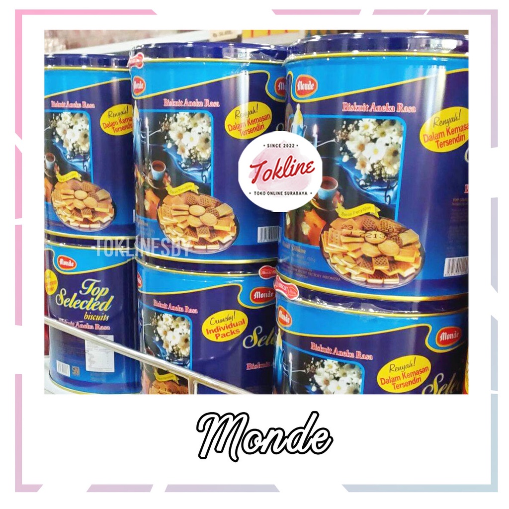 

[ 1 Paket isi 6 Kaleng ] Monde Top Selected Biscuits 450 gr