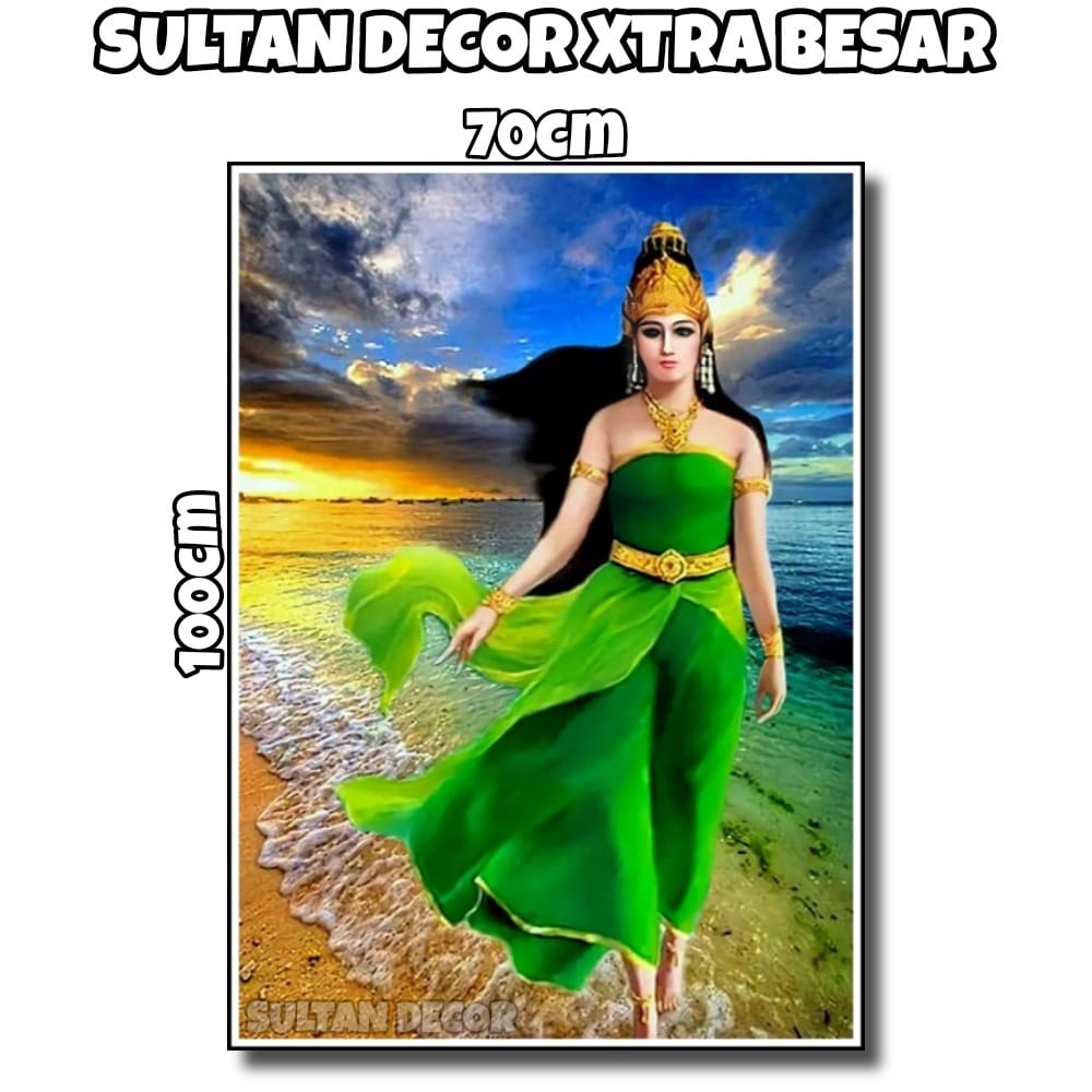 LUKISAN POSTER CETAK NYI RORO KIDUL XTRA BESAR UKURAN 100X50CM 100X70CM 100X100CM 150X100CM 200X100C