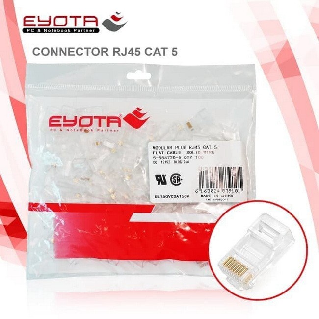 Connector RJ45 Cat5 /Konektor RJ45 Cat5 (100pcs)