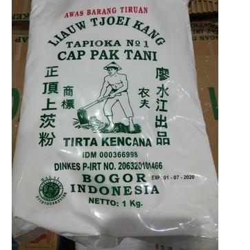 

Harga Oke Sagu Cap Pak Tani 1kg Liauw Tjoei Kang / Tepung Tapioka 1 KG GROSIR