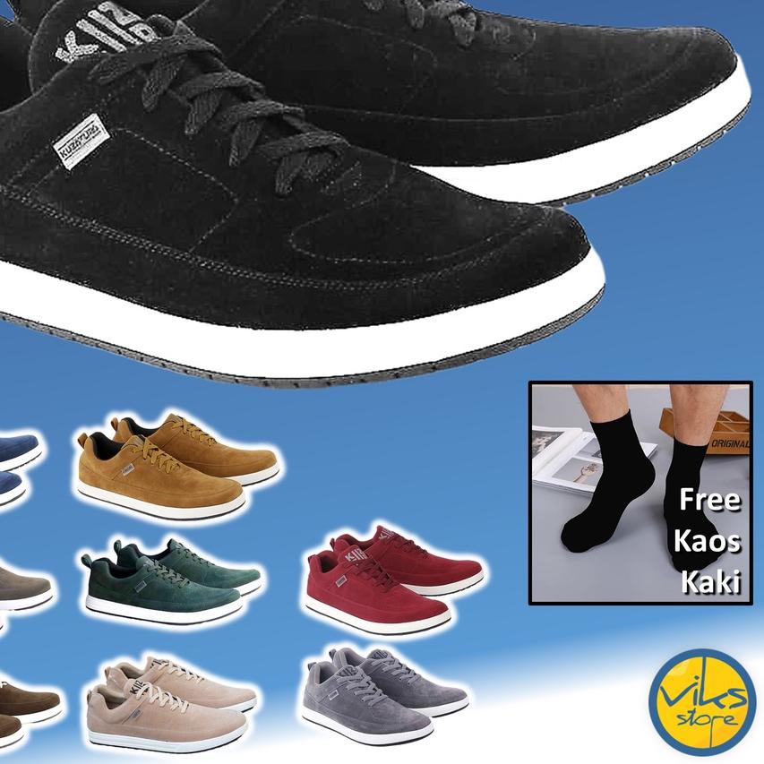 ♖ Sepatu Sneakers Pria Cowok Tali Style Casual Distro Kuzatura Original Bahan Suede Lokal Premium El