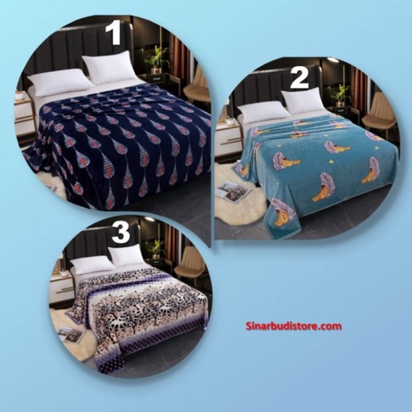 Dijual SELIMUT IMPORT SRH JUMBO BULU TEBAL 200X230 MOTIF Dewasa Super Halus. Diskon