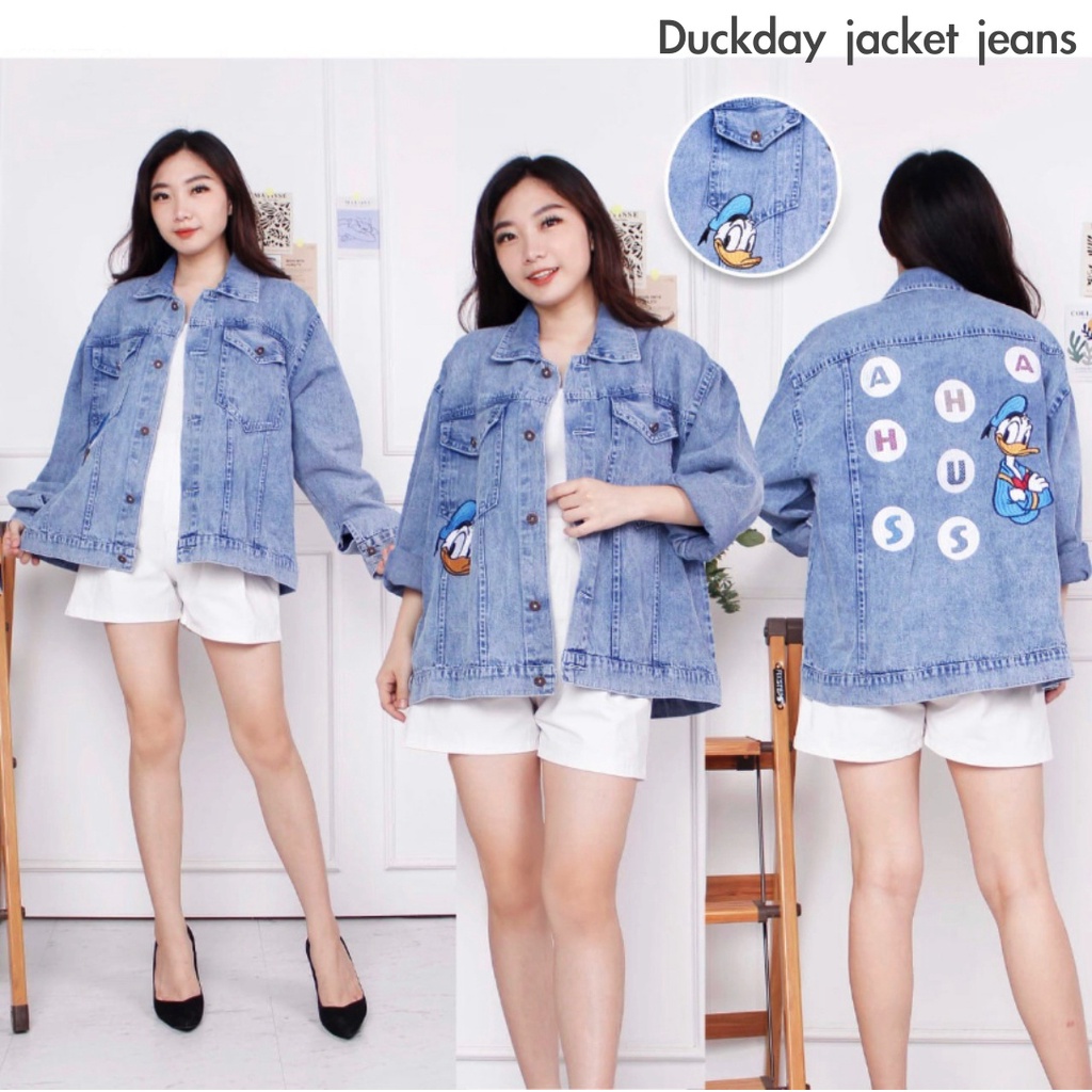 Duckday jacket jeans wanita by Genijeans