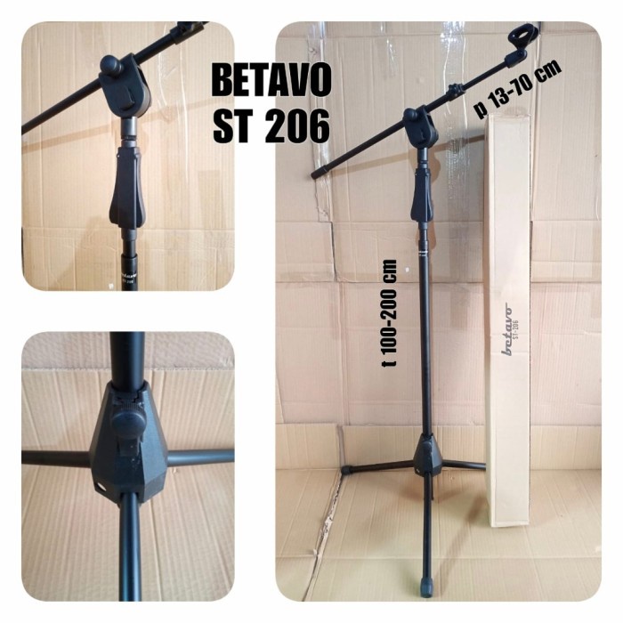 Ase Stand Mic Betavo St-206 Cagak Kaki 3 Berdiri