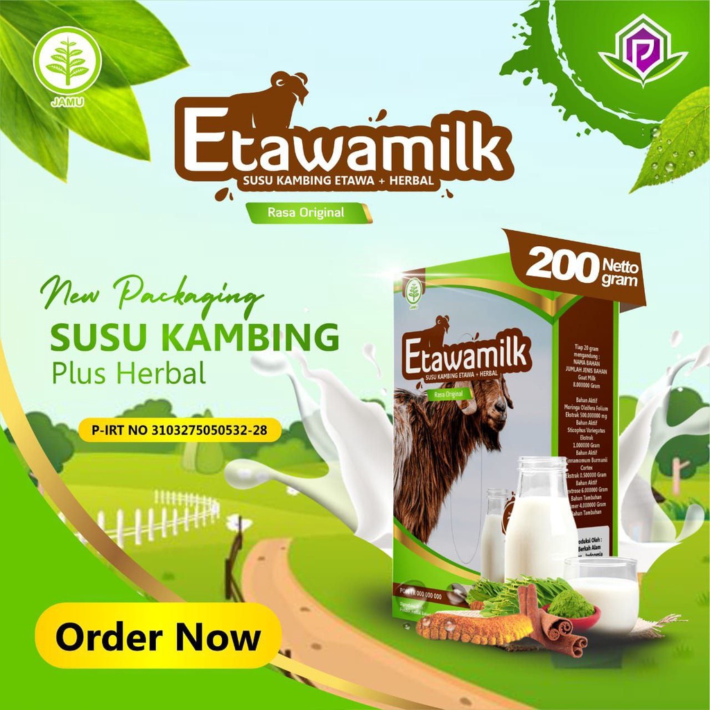 

Susu Kambing Etawa Etawamilk Plus Herbal Daun Kelor Gamat Kayu manis - Etawamilk Susu Kambing+Herbal