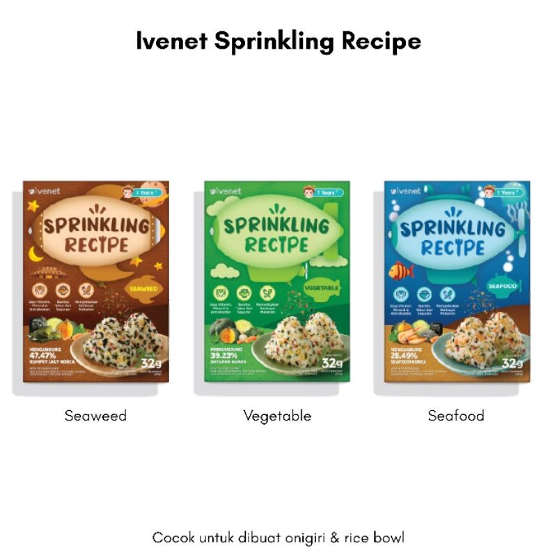 Ivenet Sprinkling Recipe 32gr - Seaweed Laver - Bumbu Pelengkap Makanan