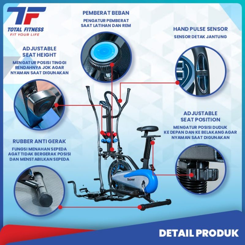 Sepeda Statis Orbitrek Orbitrack 5 in 1