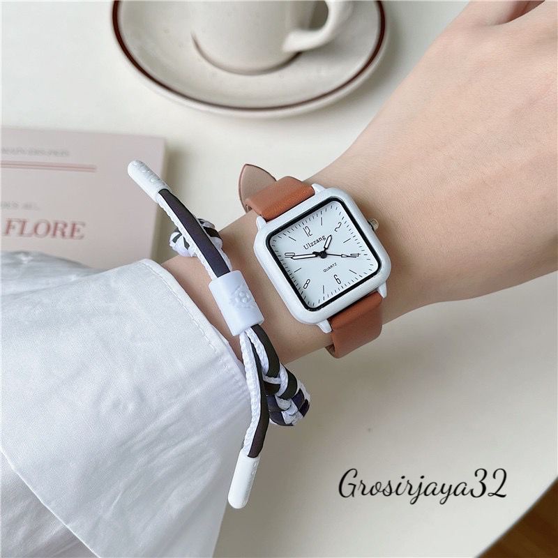 Jam tangan wanita analog Flore kalep sintesis Korean be like