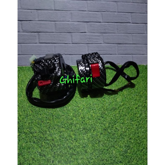 Saklar Rx King 1 Kanan Kiri Carbon Saklar Holder Rx King Karbon Glowing