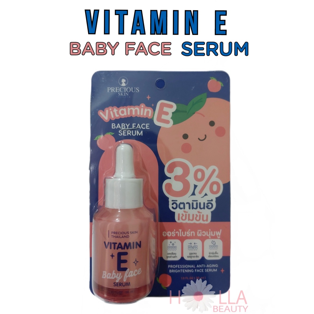 Vitamin E Bright &amp; Glow Baby Face Serum / Serum Wajah / Face Serum / Serum Muka / Pemutih Wajah 30ml