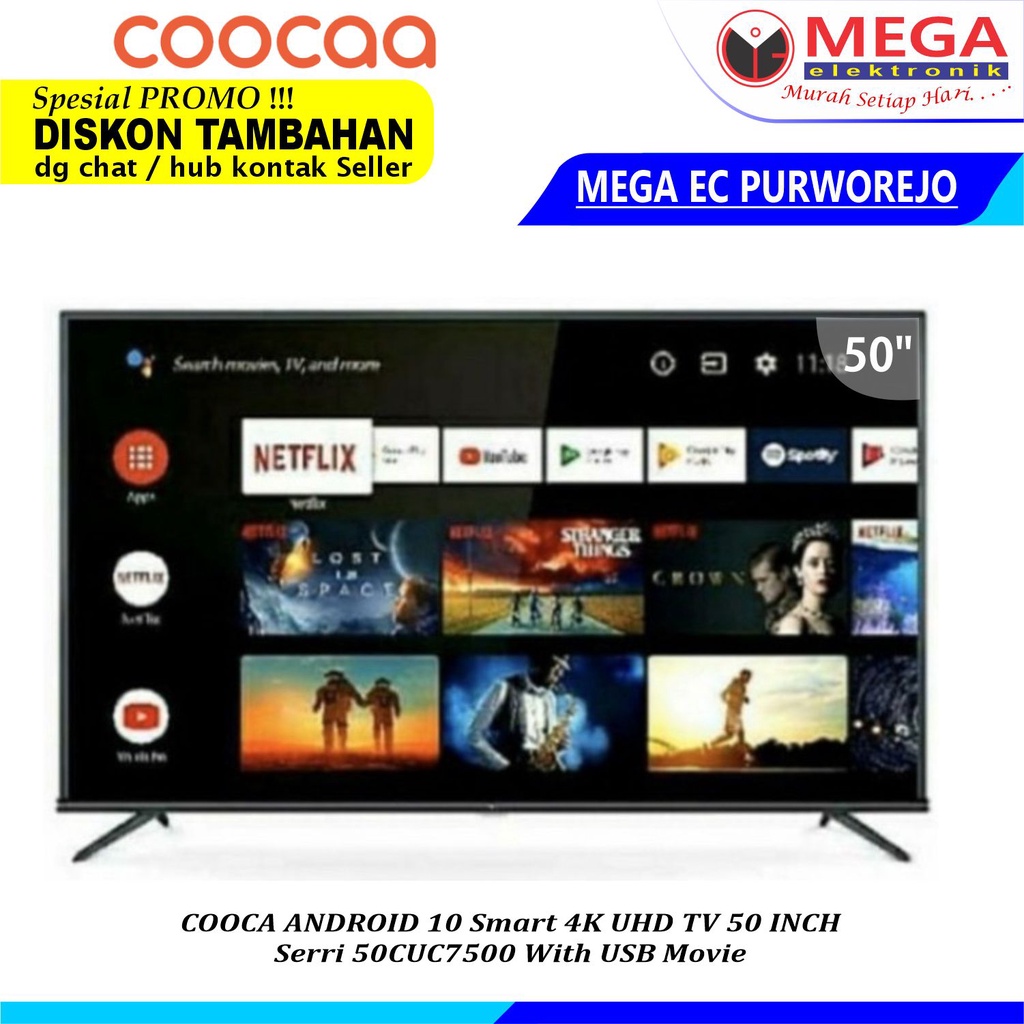 LED COOCAA 50CUC7500 / 50 CUC 7500 / 50-CUC7500 SMART ANDROID TV  50 INCH