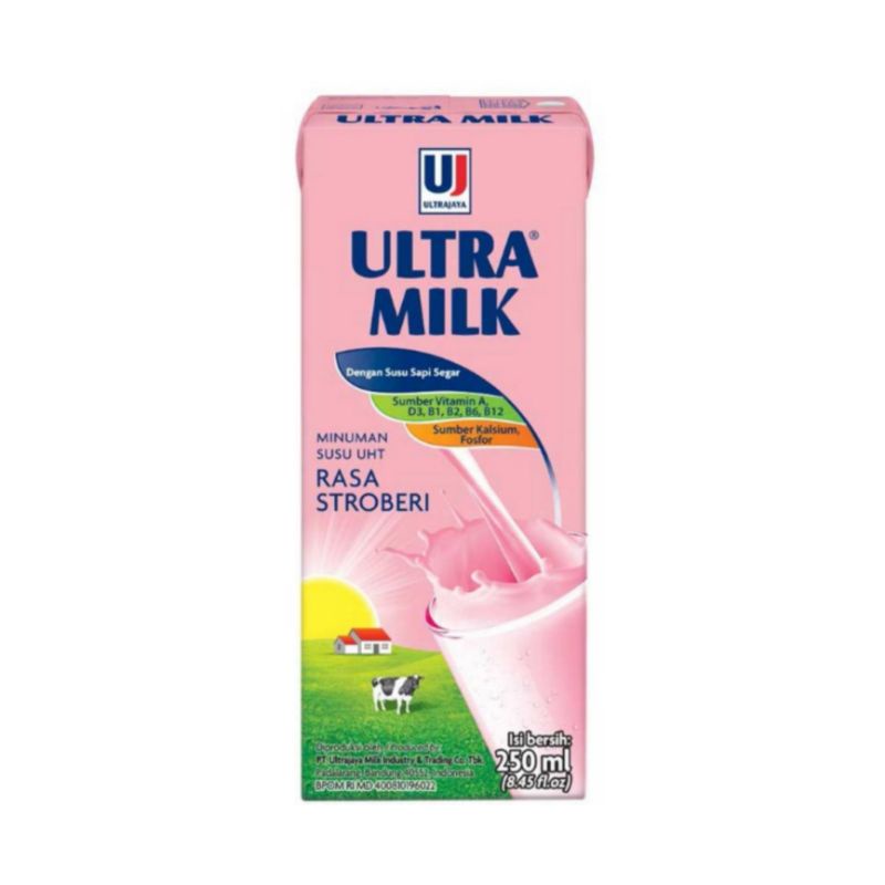 

ULTRA MILK Susu UHT Stroberi 250 ml