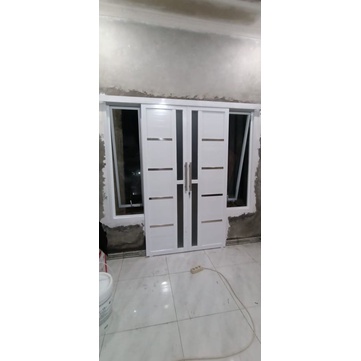 pintu doble alumunium ukuran 150x210 cm