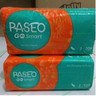 Paseo Smart Facial Tisu / Tissu - 200 Sheet/Pack (1 KG MUAT 4 PACK)  Tissue Paseo Wajah Isi 200 Sheet