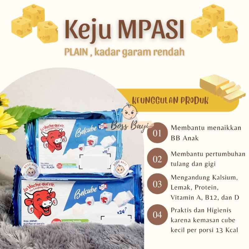 BELCUBE Keju Mpasi / Keju Tawar / Plain Cheese